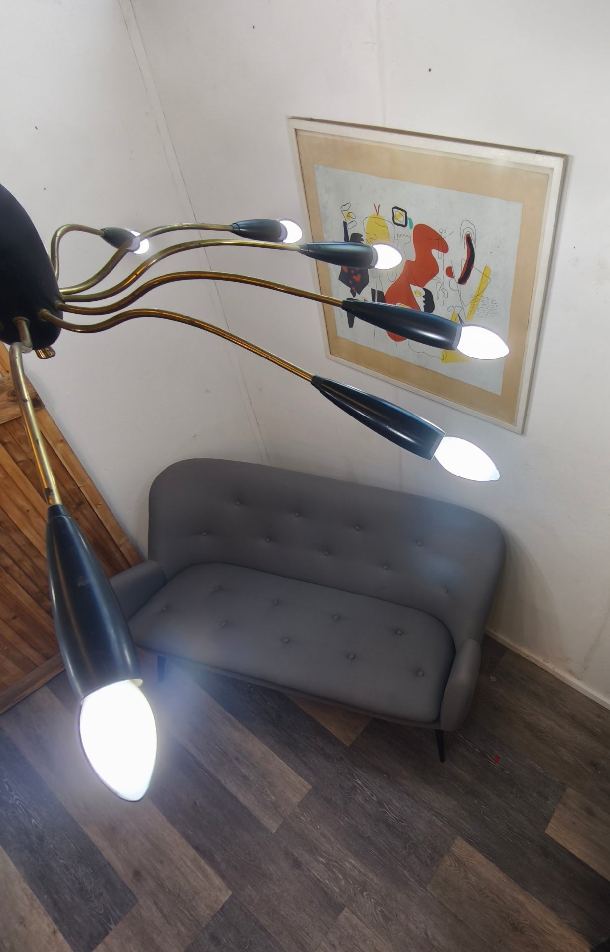 Fog und morup, Kupfer Deckenleuchte, Modell Kastor. Design jo Hammerborg, Dänemark