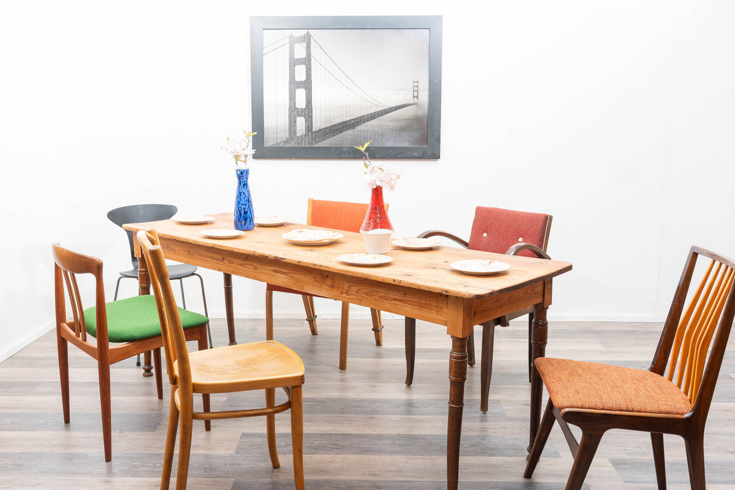 Très grande table de bistro,années 1930.