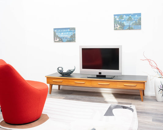 Meuble bas des années 1950 avec surface Resopal