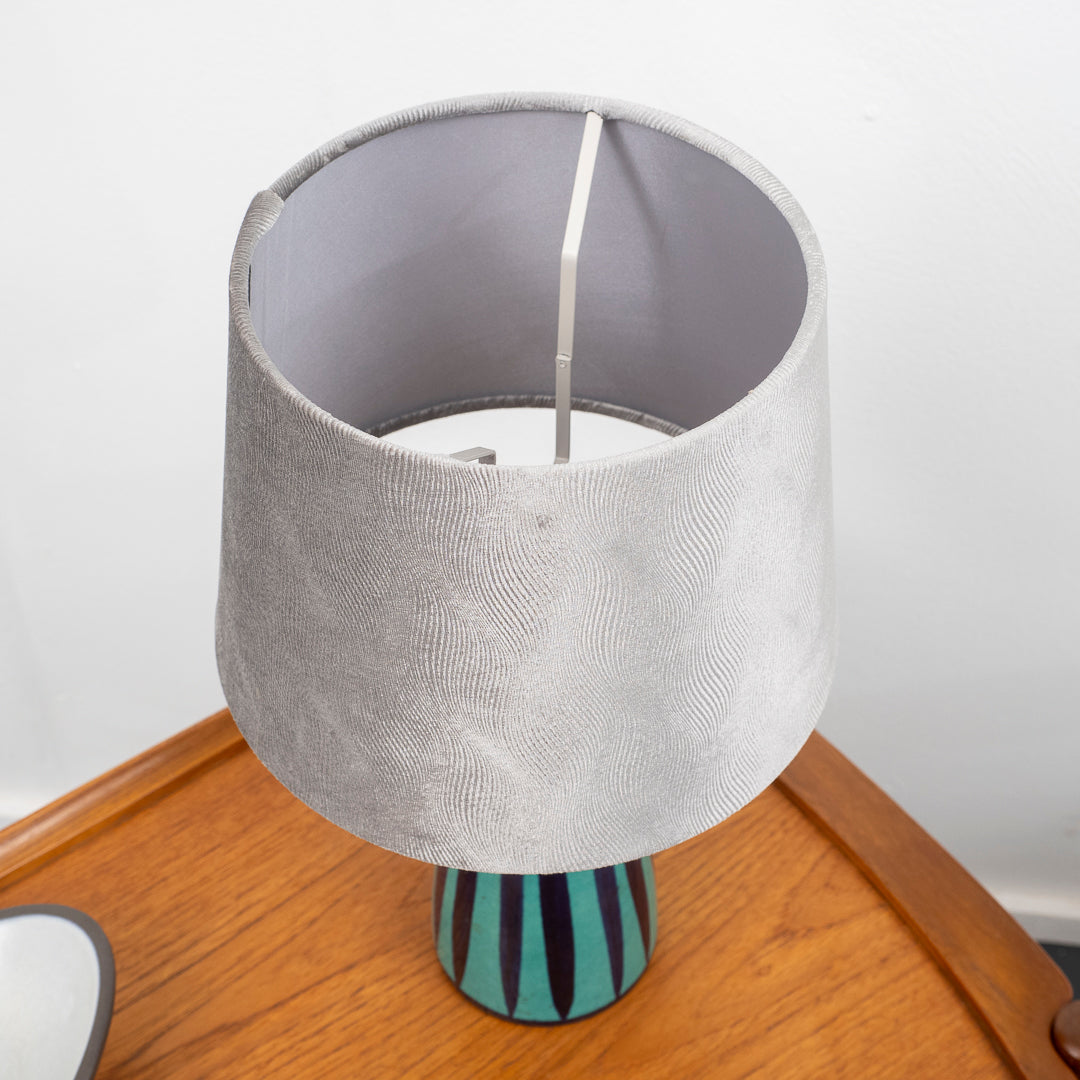 Lampe de table vintage avec base en céramique et abat-jour neuf
