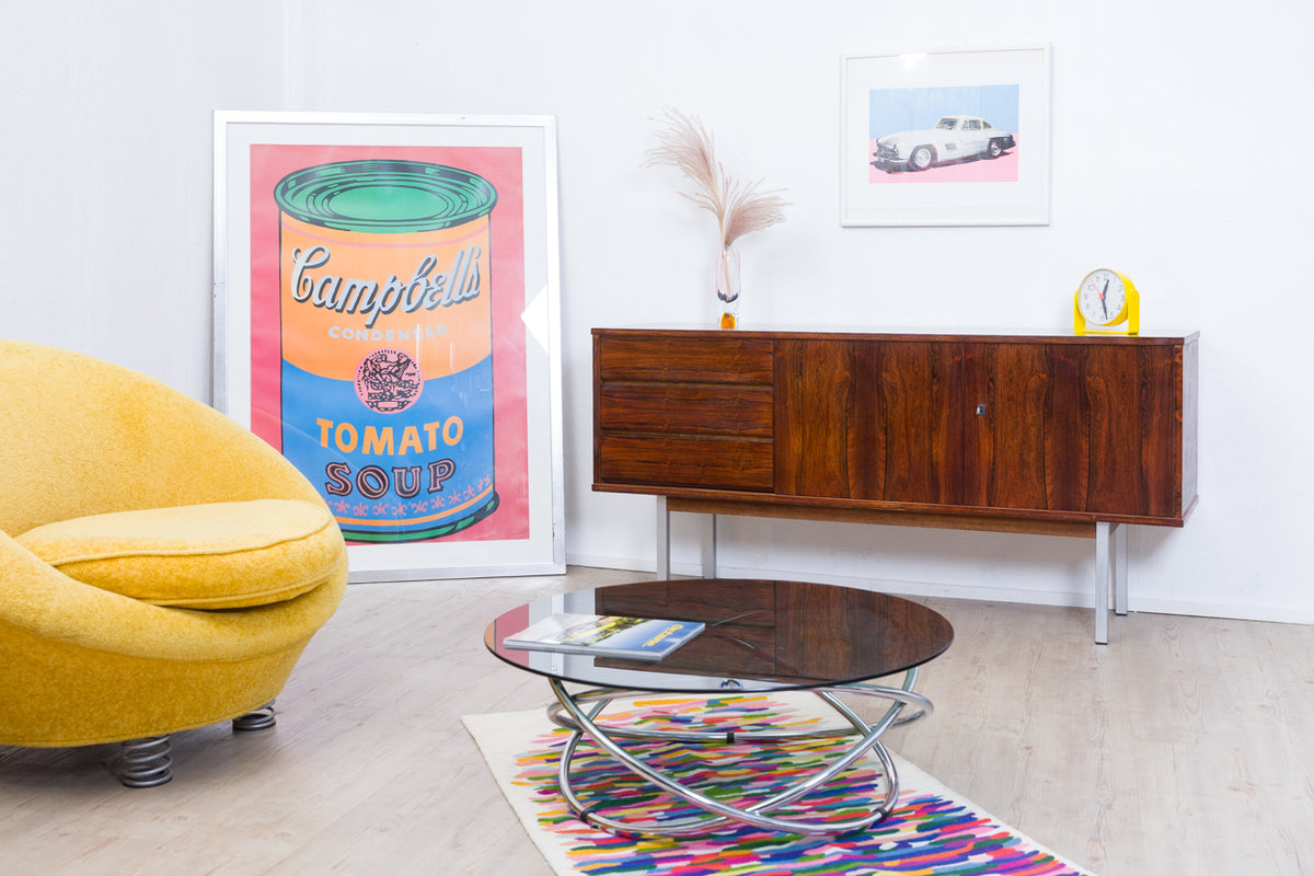 Sideboard aus den 70er-Jahren in Palisander, professionell restauriert