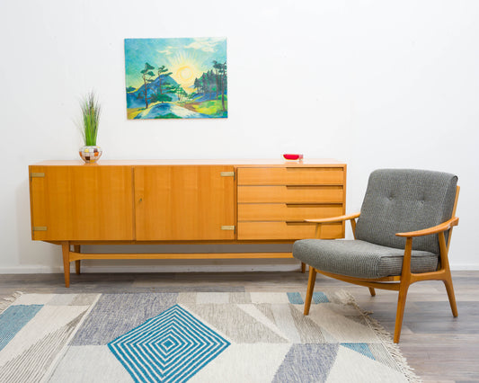 60er Jahre Sideboard in Esche, Restauriert
