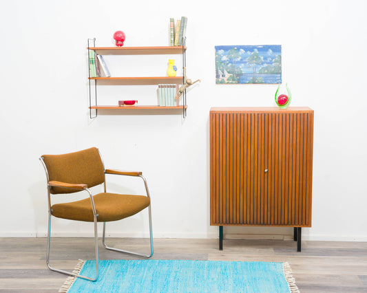 60er Jahre Wandregal, String,Teak