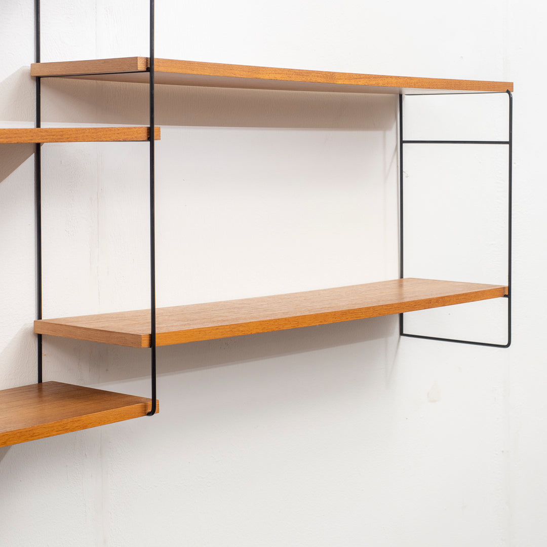 60s wall shelf String, Teak
