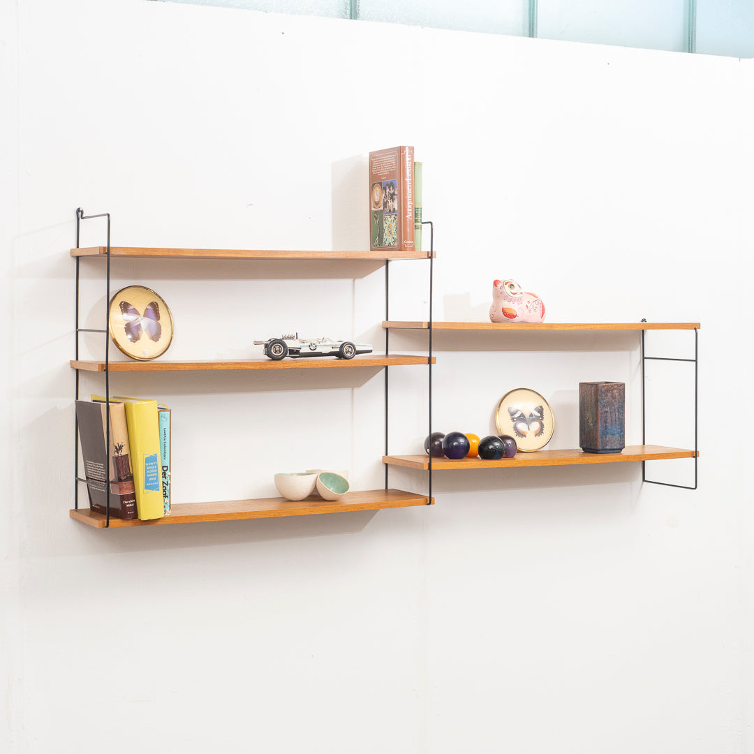 60s wall shelf String, Teak