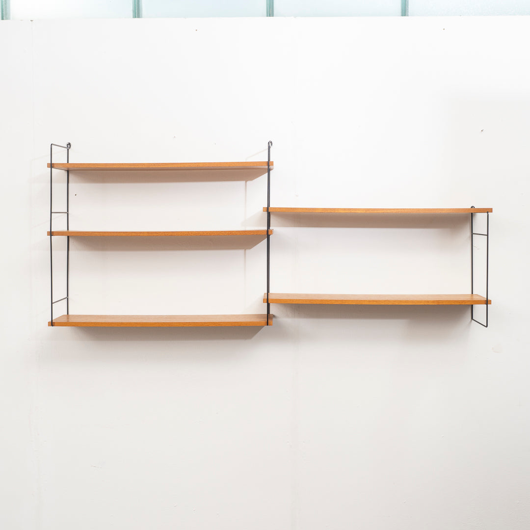 60s wall shelf String, Teak