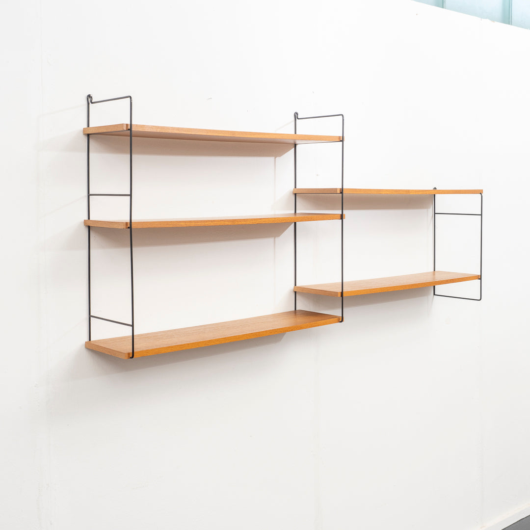 60s wall shelf String, Teak