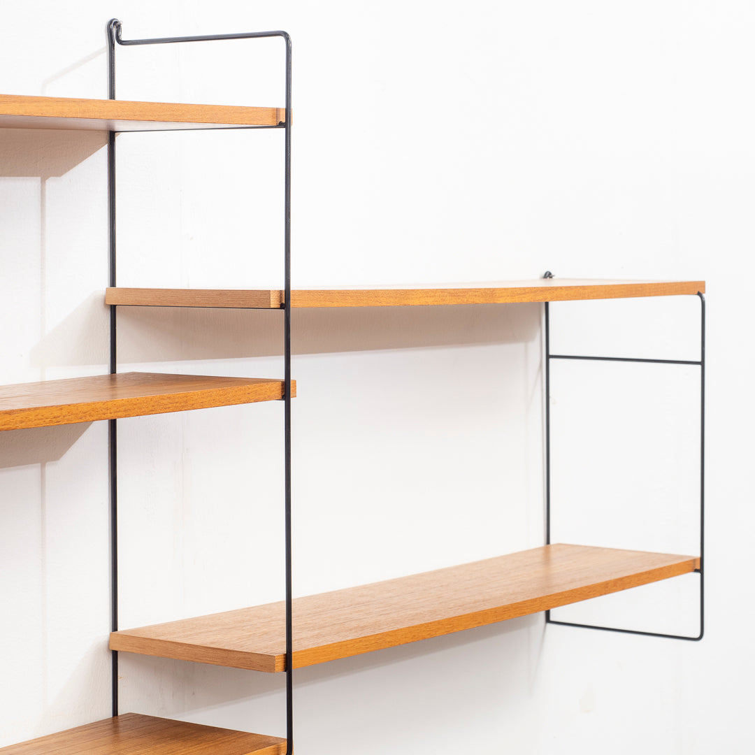 60s wall shelf String, Teak