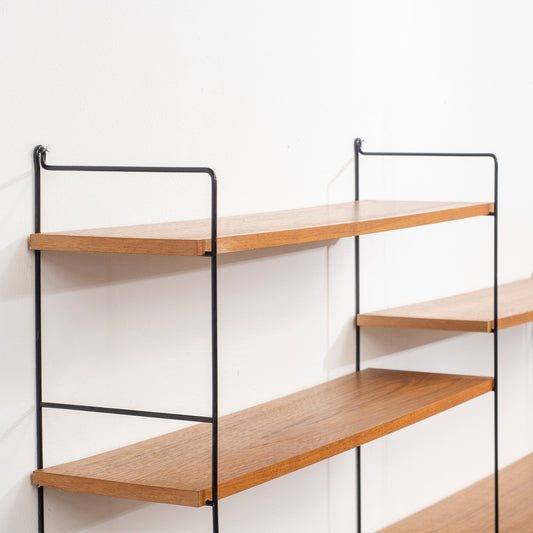60er Jahre Wandregal String,Teak