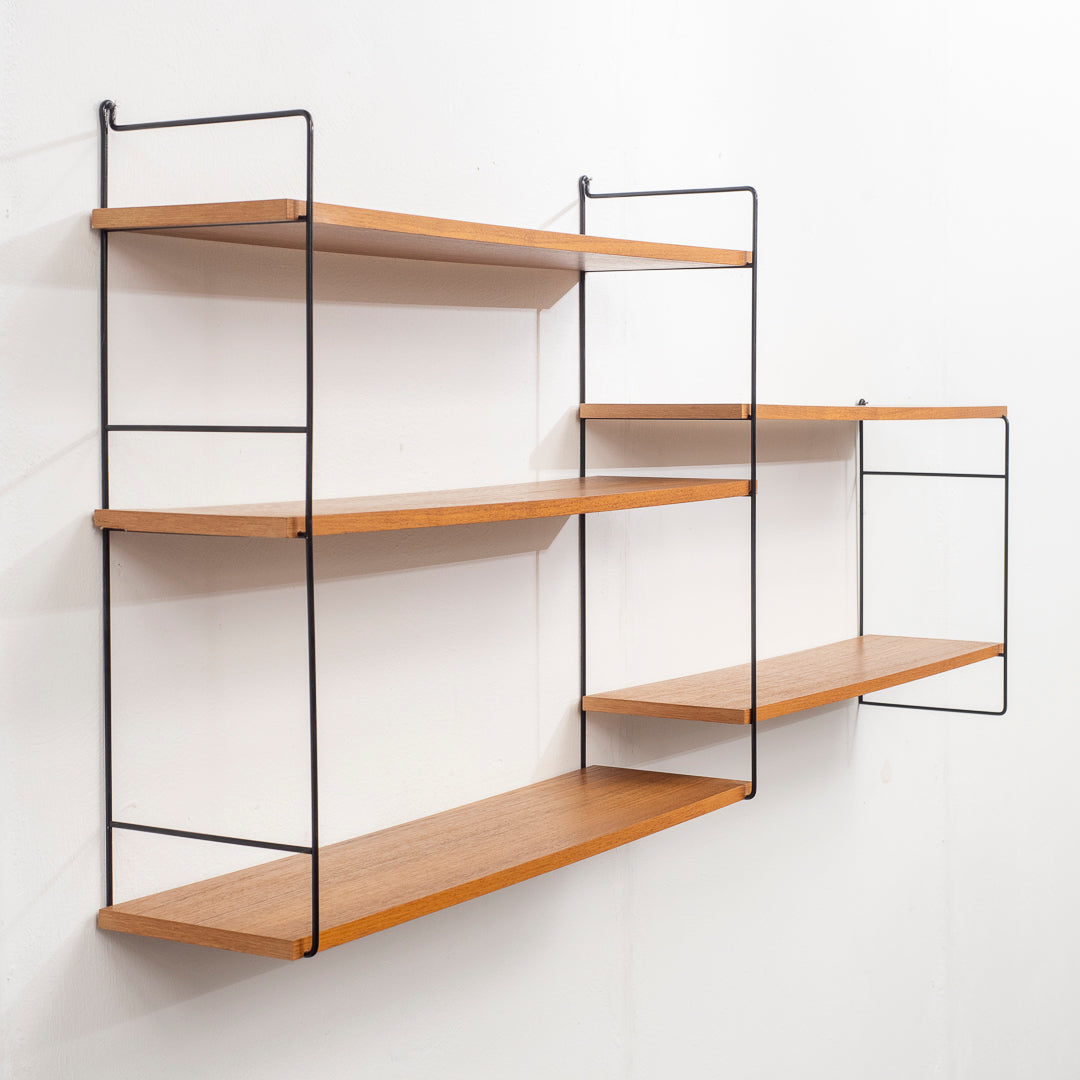 60s wall shelf String, Teak