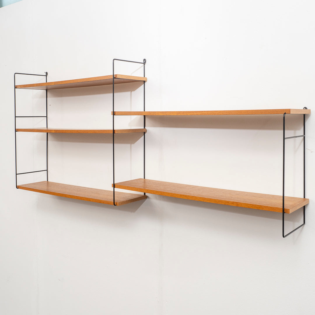 60s wall shelf String, Teak