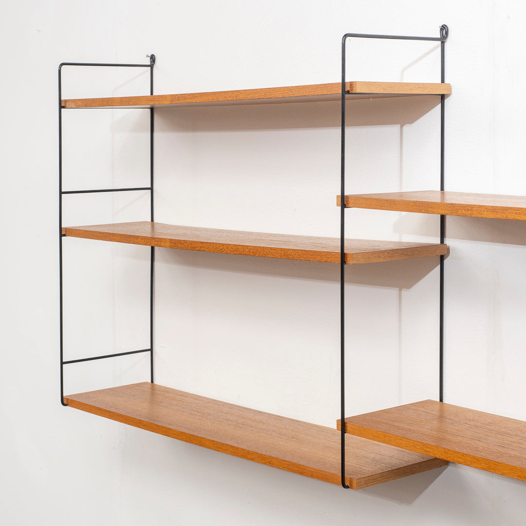 60s wall shelf String, Teak