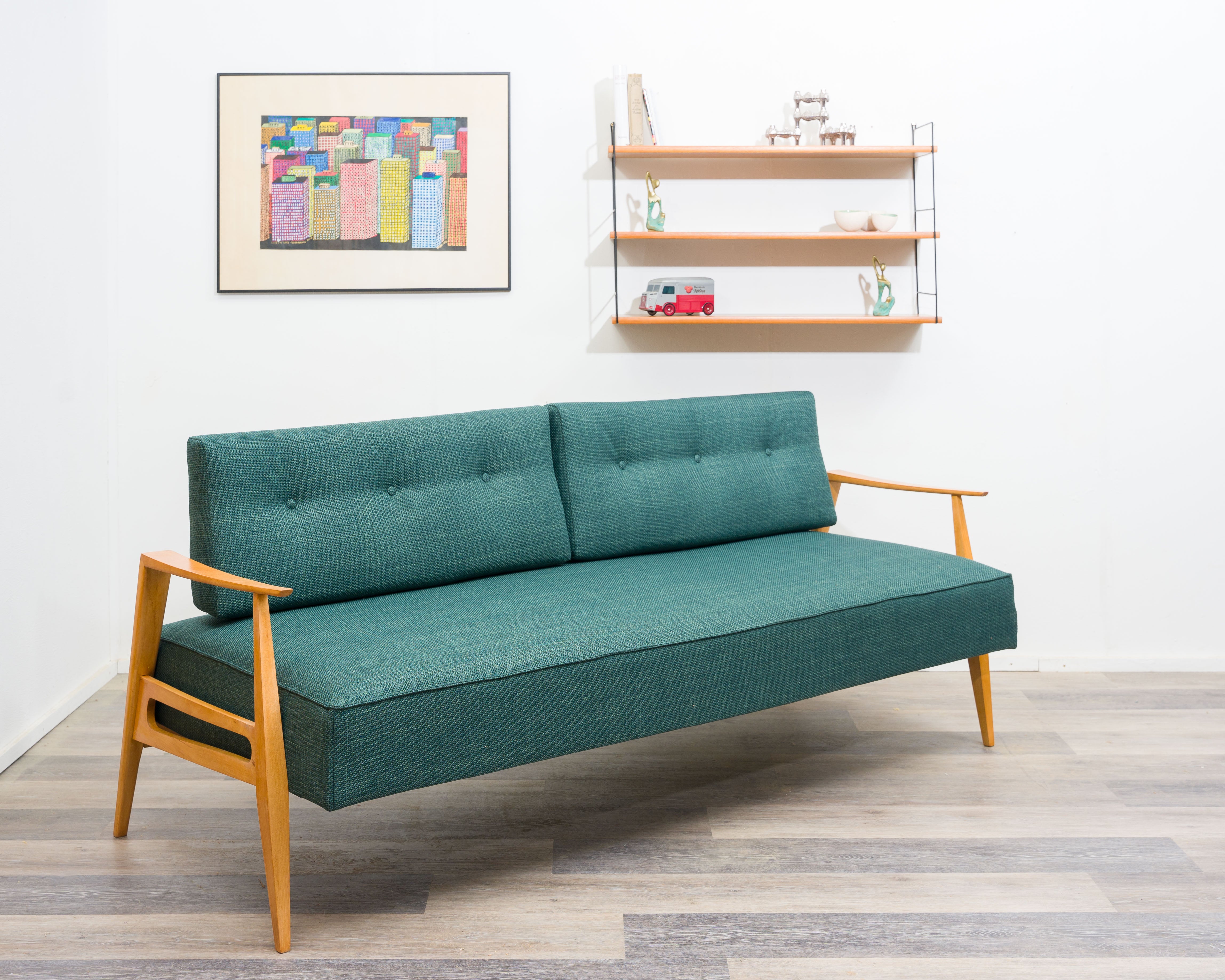 Daybed /Sofa 50er Jahre, Neu Bezogen.