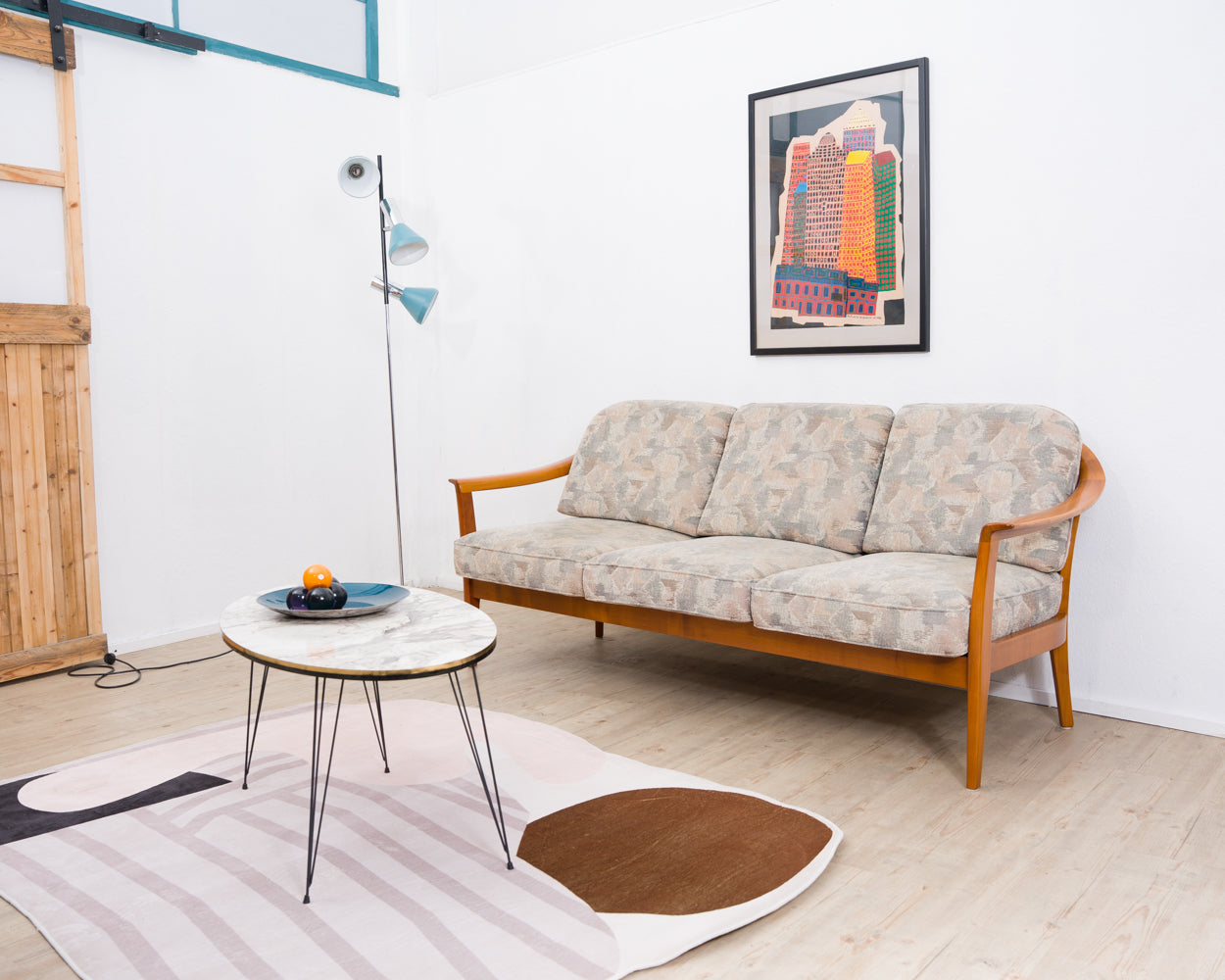 Canapé vintage 3 places des années 70, fabricant Wilhelm Knoll, Mid-Century