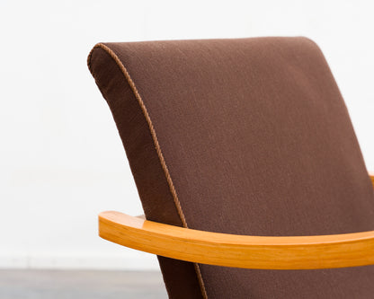 Chaise cantilever des années 1950, dans le style d'Alvar Aalto, en état d'origine.