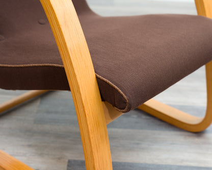 Chaise cantilever des années 1950, dans le style d'Alvar Aalto, en état d'origine.