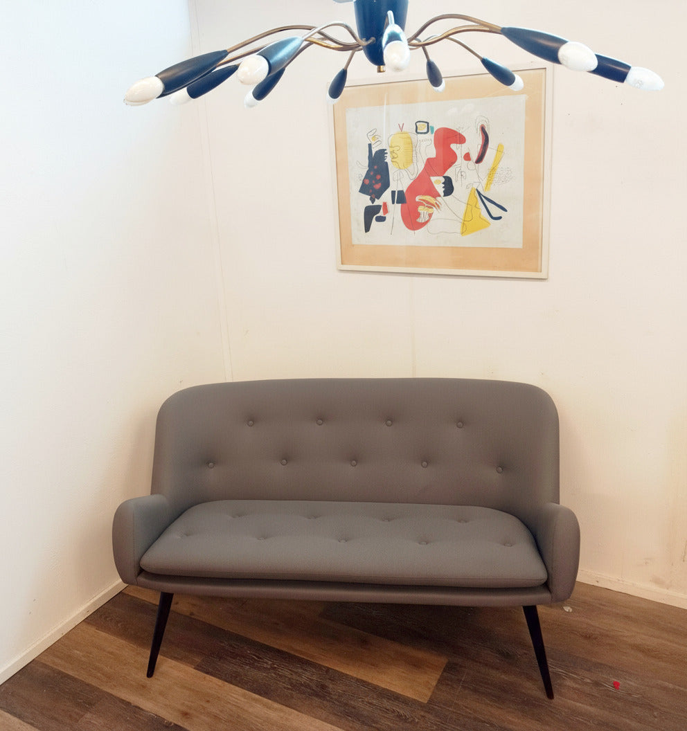 50er-Jahre-Deckenleuchte/Sputnikleuchte, 12-flammig