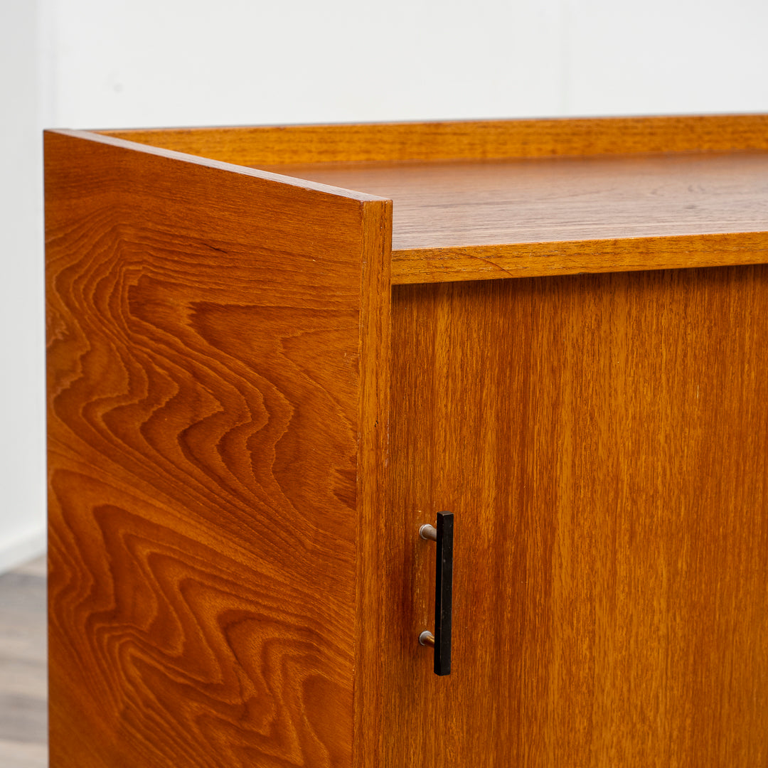 60er Jahre Sideboard, Teak, Glastür, 233cm