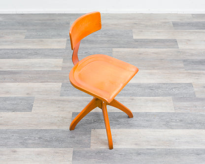 Chaise de bureau/chaise d'architecte au design industriel, fabricant Ama-Elastik, modèle 350