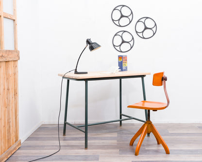Chaise de bureau/chaise d'architecte au design industriel, fabricant Ama-Elastik, modèle 350