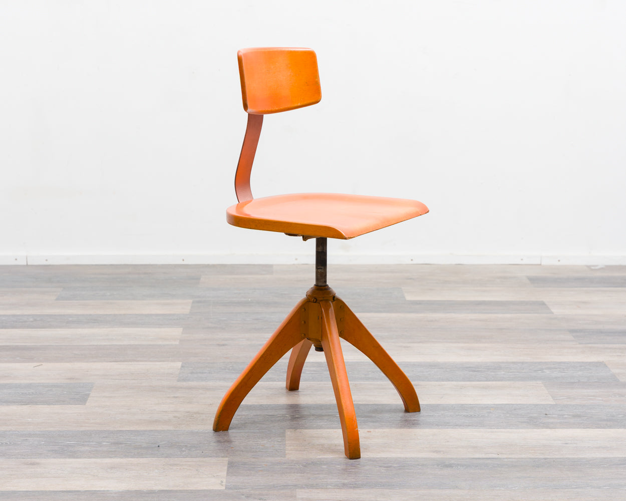 Chaise de bureau/chaise d'architecte au design industriel, fabricant Ama-Elastik, modèle 350