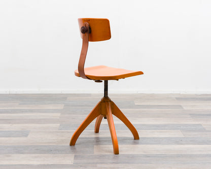 Chaise de bureau/chaise d'architecte au design industriel, fabricant Ama-Elastik, modèle 350