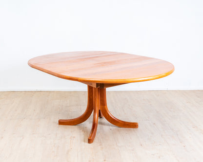 70s Dining Table in Solid Teak, Scandinavian Design