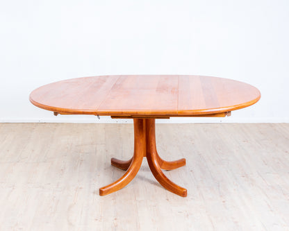 70s Dining Table in Solid Teak, Scandinavian Design