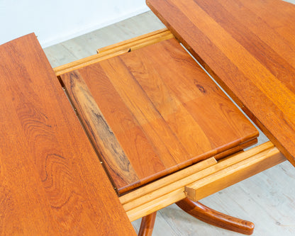 70s Dining Table in Solid Teak, Scandinavian Design
