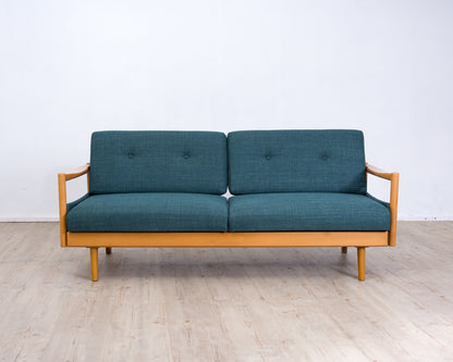 Seltenes 60er Jahre „Stella“-Sofa / Daybed aus  Massiv Buchenholz  Hersteller Walter Knoll,