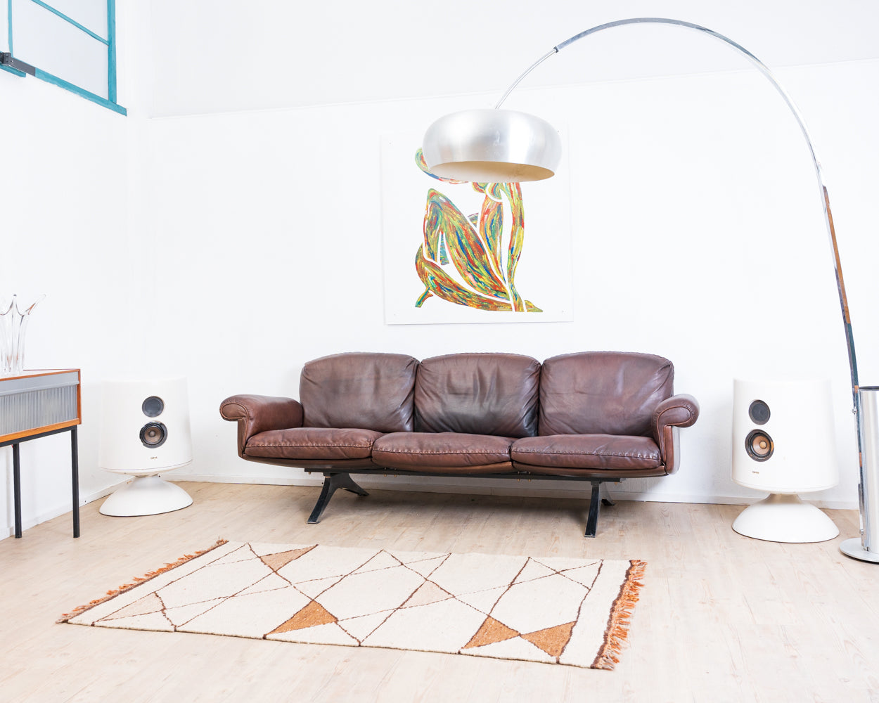 3-Seater Sofa in Brown Leather by de Sede, Model DS 31, 1960s Vintage