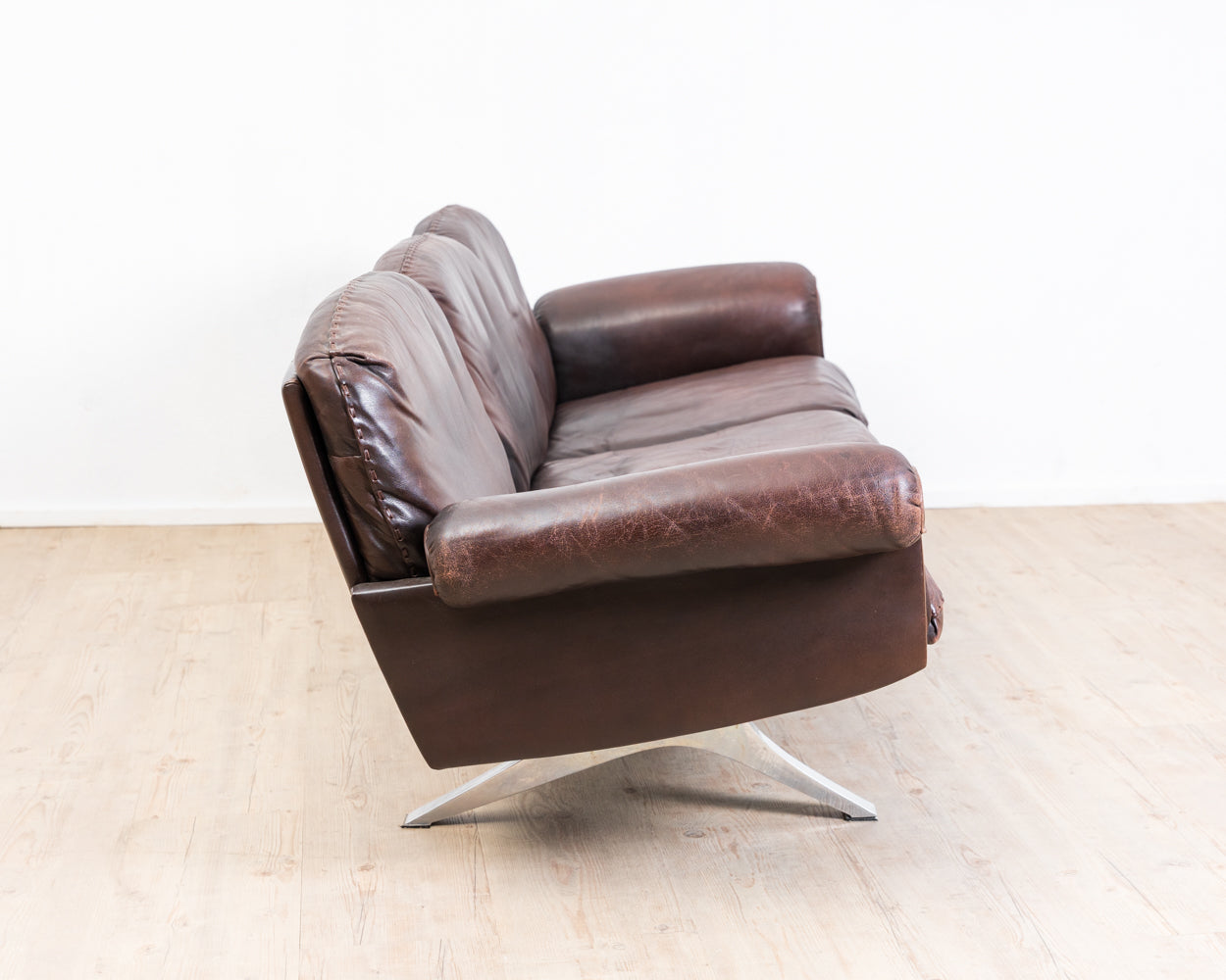 3-Seater Sofa in Brown Leather by de Sede, Model DS 31, 1960s Vintage
