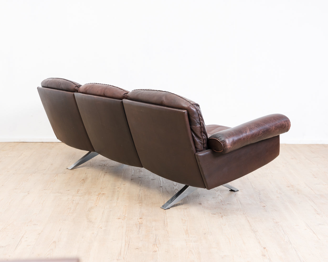 3-Seater Sofa in Brown Leather by de Sede, Model DS 31, 1960s Vintage