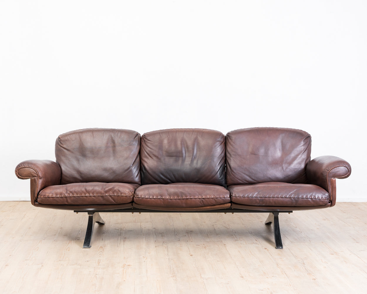 3-Seater Sofa in Brown Leather by de Sede, Model DS 31, 1960s Vintage