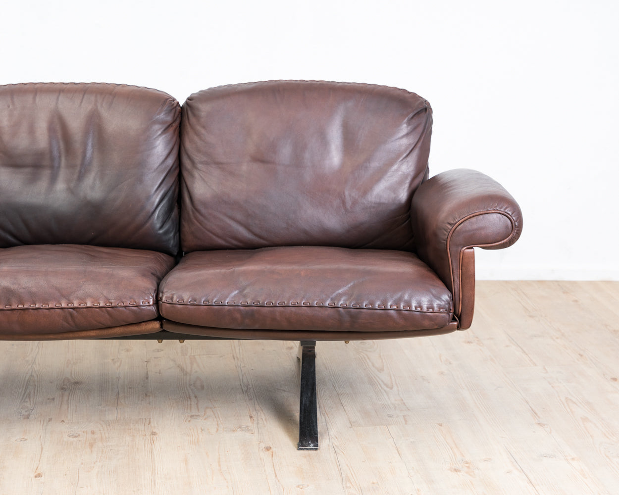 3-Seater Sofa in Brown Leather by de Sede, Model DS 31, 1960s Vintage