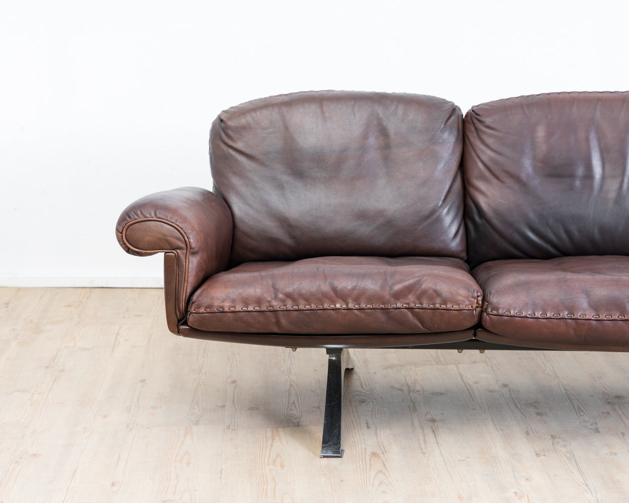 3-Seater Sofa in Brown Leather by de Sede, Model DS 31, 1960s Vintage