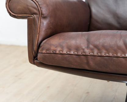 3-Seater Sofa in Brown Leather by de Sede, Model DS 31, 1960s Vintage