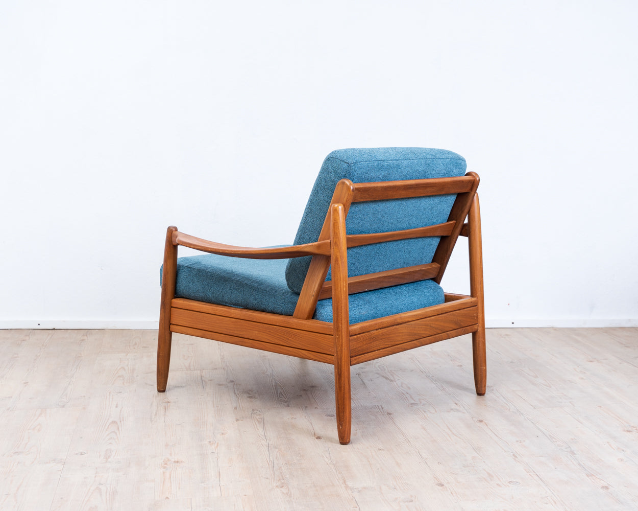 Easychair Lounge Chair Teak 60s Blue