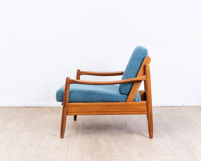 Easychair Lounge Chair Teak 60s Blue