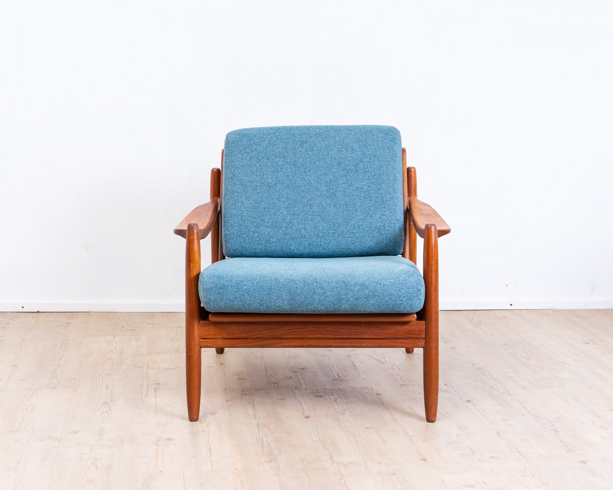 Easychair Lounge Chair Teak 60s Blue