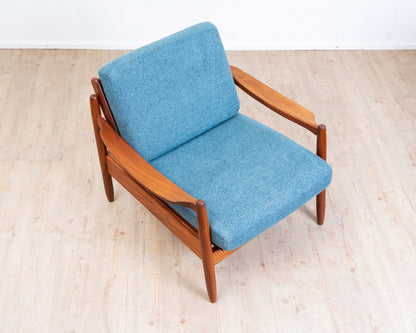 Easychair Lounge Chair Teak 60s Blue
