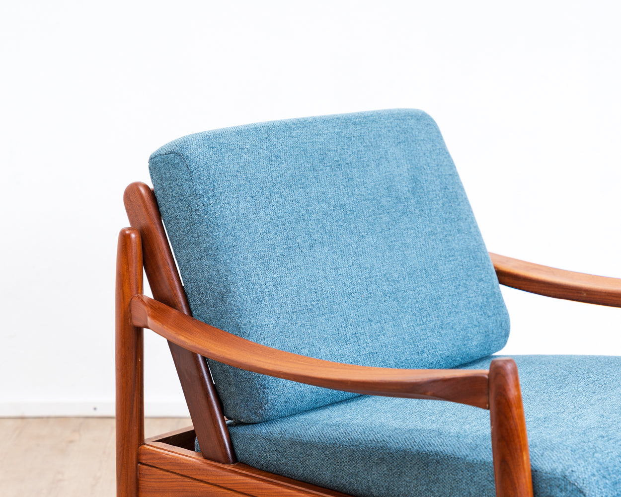 Easychair Lounge Chair Teak 60s Blue