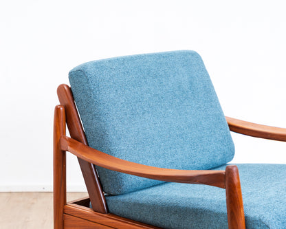 Easychair Lounge Chair Teak 60s Blue