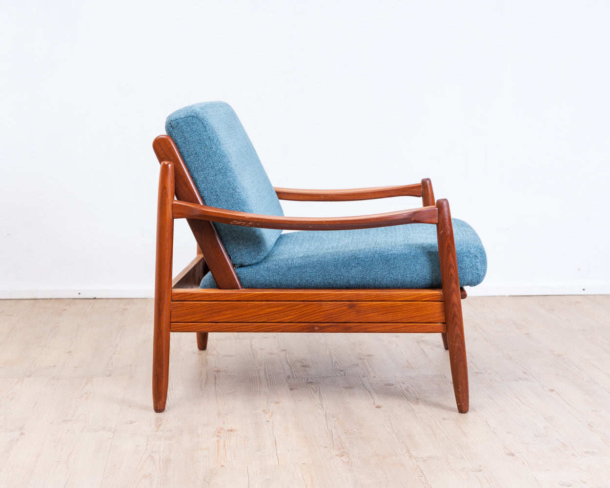 Easychair Lounge Chair Teak 60s Blue