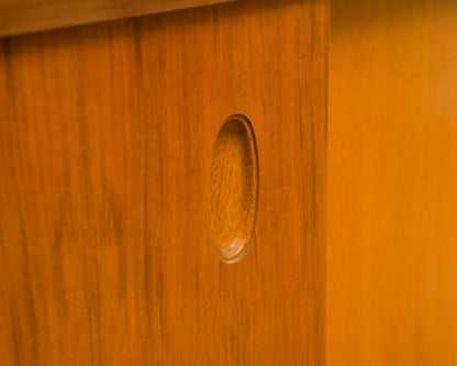 50er Jahre Nussbaum Sideboard mit Schiebetüren Design Georg Satink,Hersteller,  WK Möbel, Germany