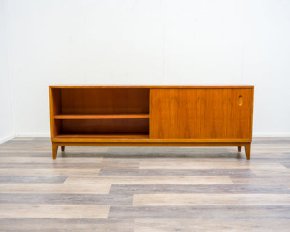 50er Jahre Nussbaum Sideboard mit Schiebetüren Design Georg Satink,Hersteller,  WK Möbel, Germany