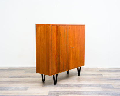 Teak highboard with fluted doors, 1960s