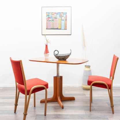 Esstisch/Couchtisch, mit höhenverstellbarer Funktion, aus Kirschholz, 70er Jahre