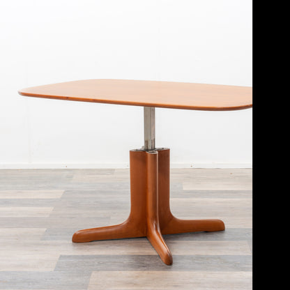 Esstisch/Couchtisch, mit höhenverstellbarer Funktion, aus Kirschholz, 70er Jahre