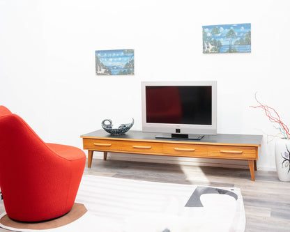 Meuble bas des années 1950 avec surface Resopal